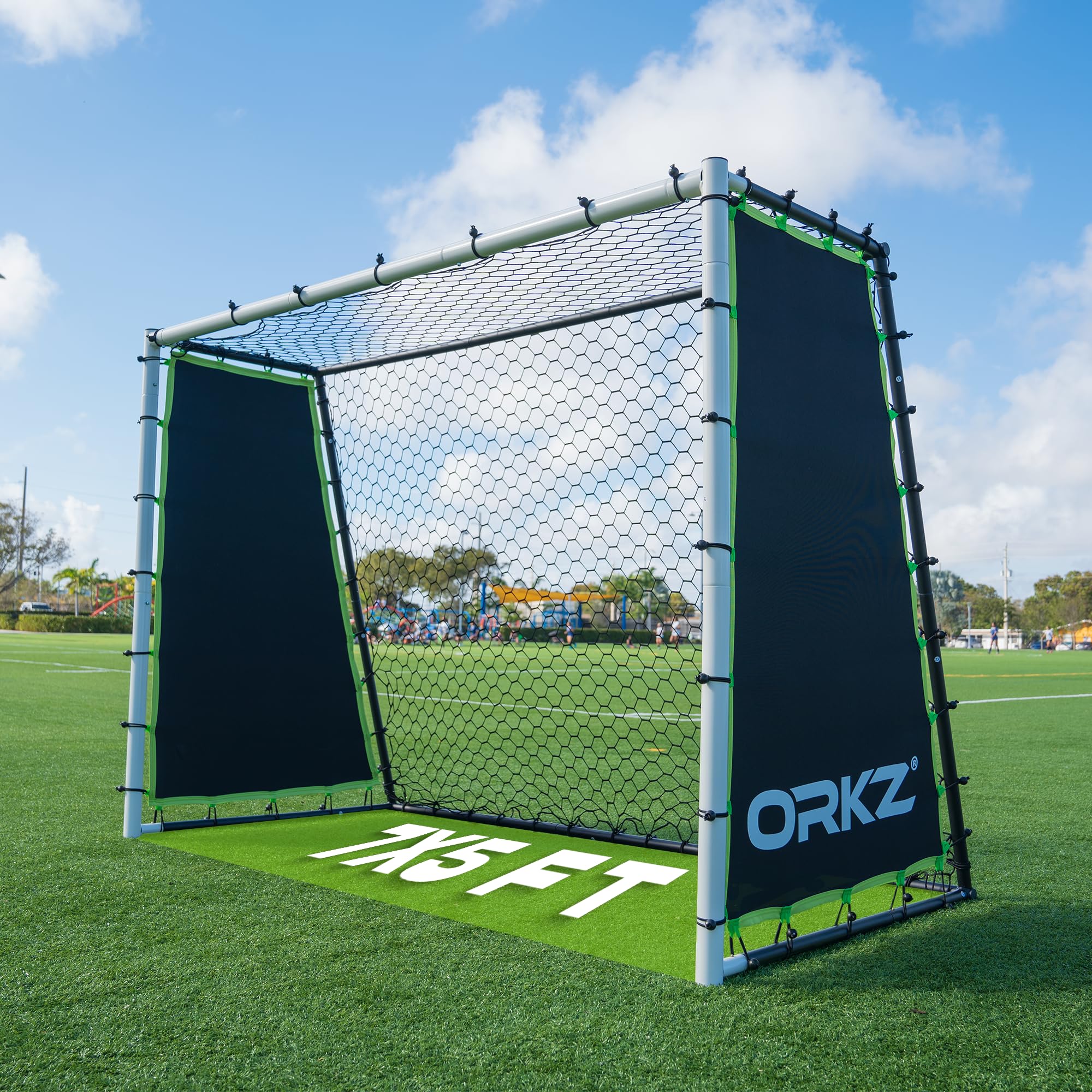 Amazon.com : ORKZ Soccer Rebounder Net 3-in-1 | 7x5 ft Large